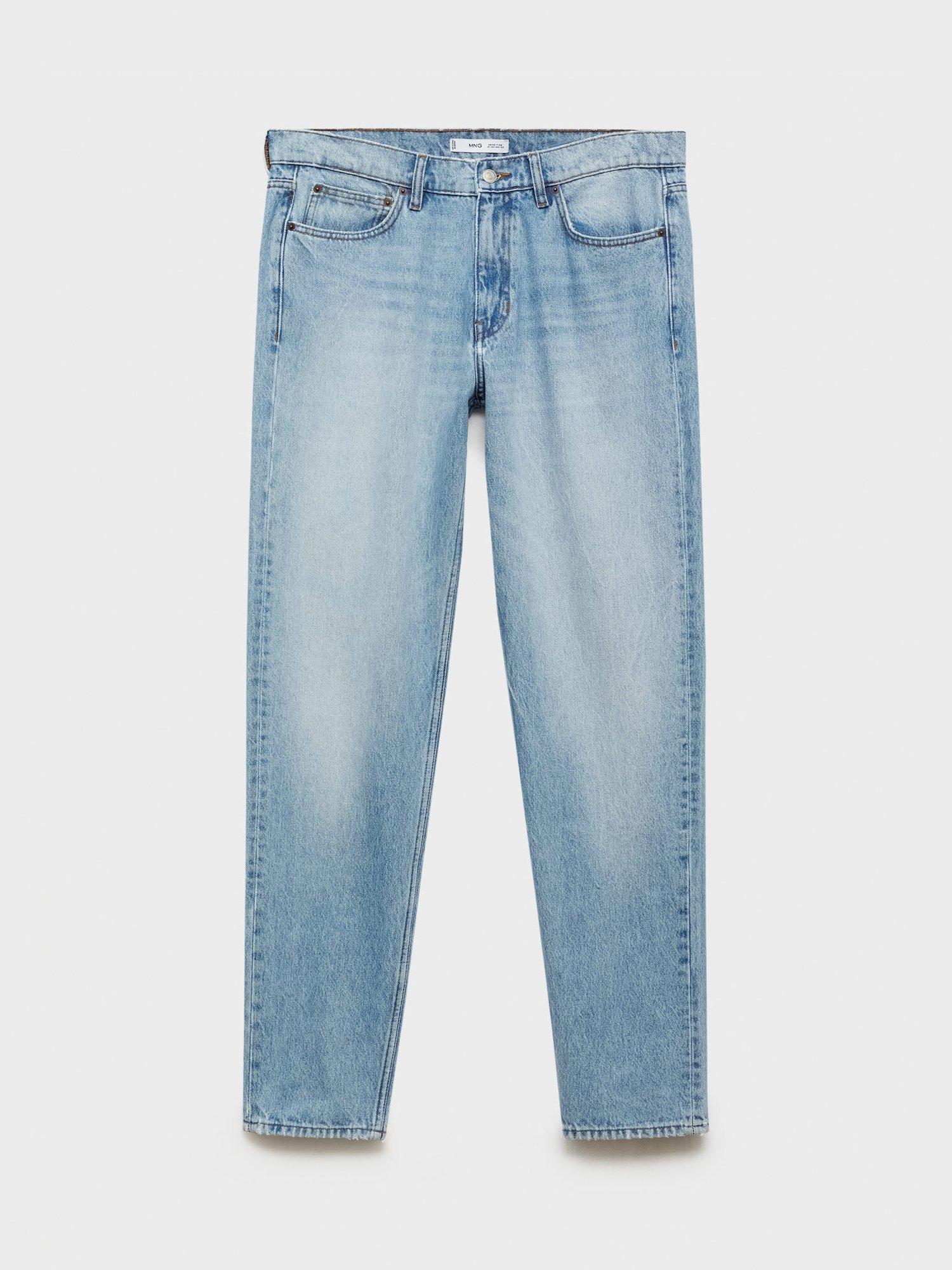 Mango Bob Regular Fit Jeans, Light Blue