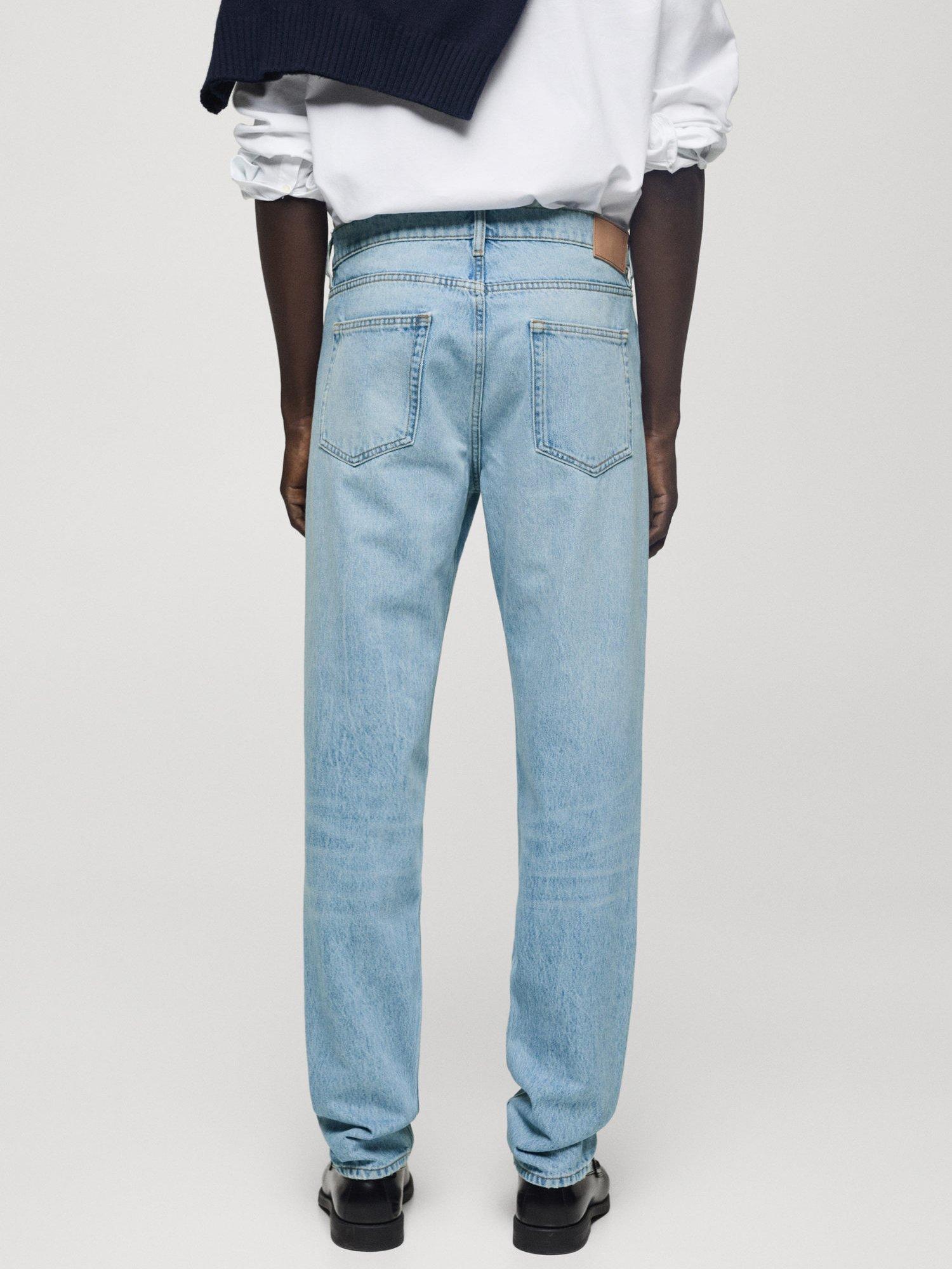 Mango Bob Regular Fit Jeans, Light Blue