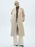 Mango Traviata Wool Blend Wrap Coat