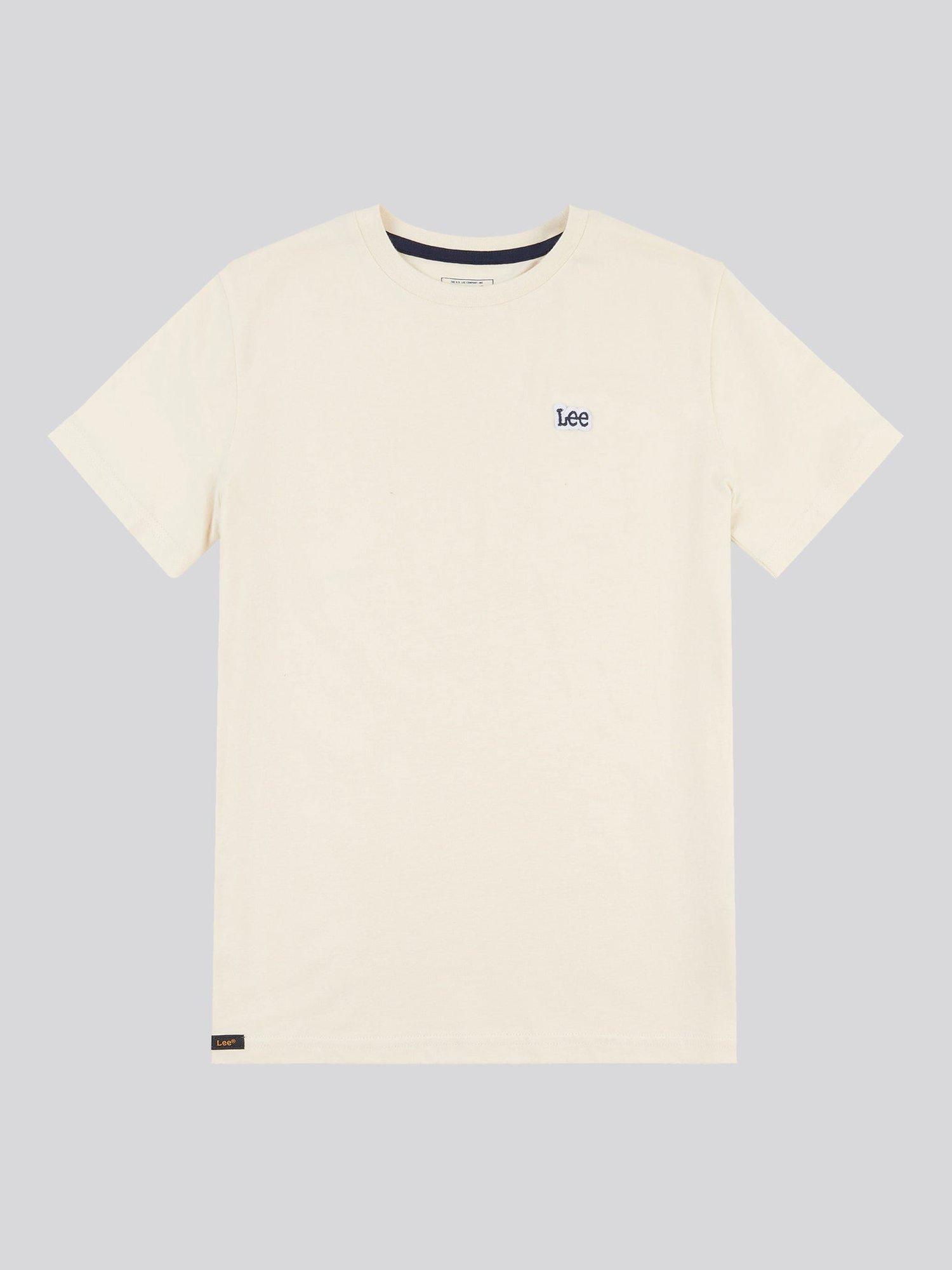 Product image 6 of 8, which shows Lee Kids' Badge Cotton T-Shirt, White Asparagus, 7-8 years