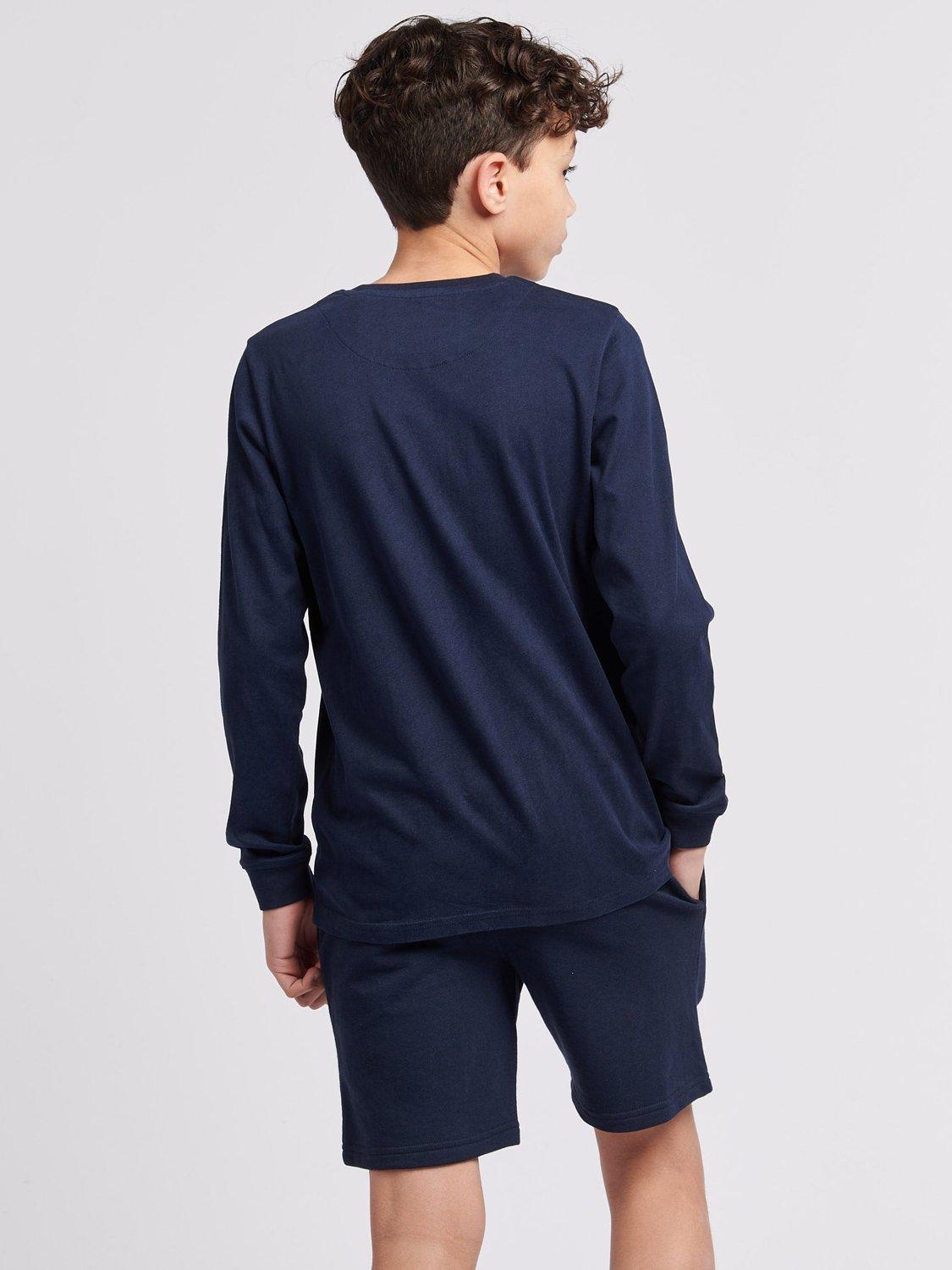 Product image 3 of 8, which shows Lee Kids' Wobbly Logo Long Sleeve T-Shirt, Navy Blazer, 7-8 years