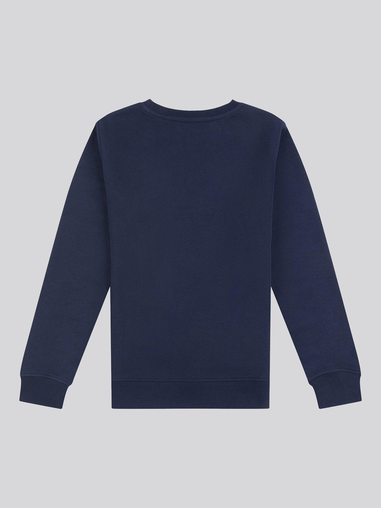 Product image 7 of 8, which shows Lee Kids' Wobbly Logo Long Sleeve T-Shirt, Navy Blazer, 7-8 years