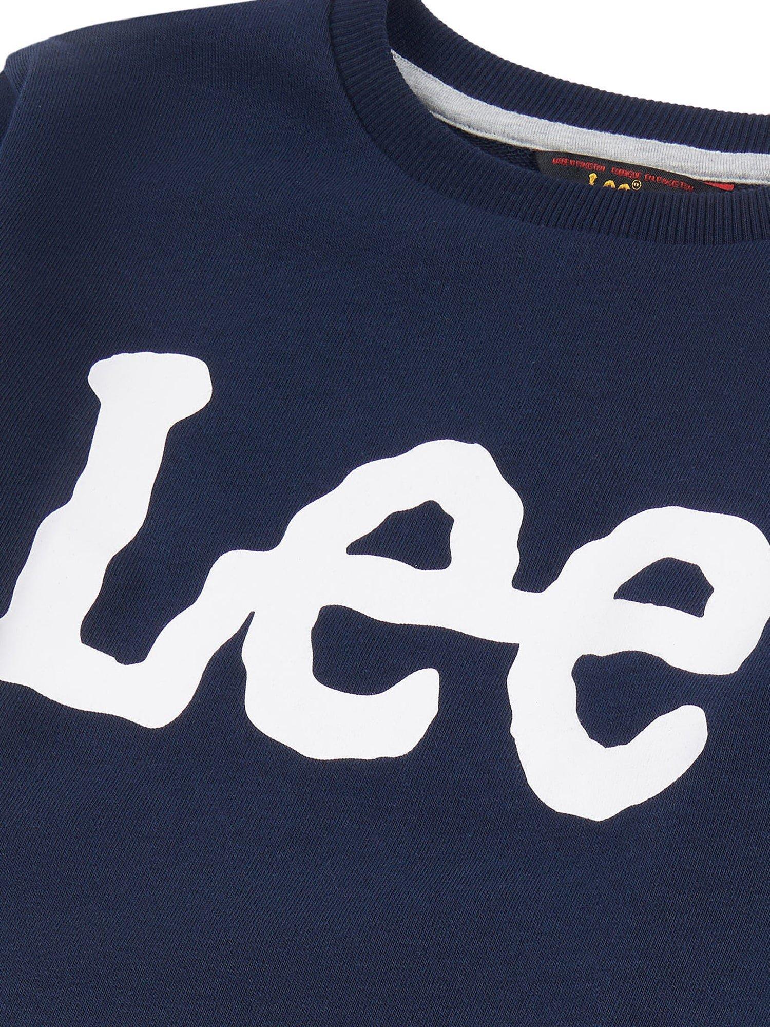 Product image 8 of 8, which shows Lee Kids' Wobbly Logo Long Sleeve T-Shirt, Navy Blazer, 7-8 years