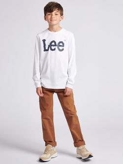 Lee Kids' Wobbly Logo Long Sleeve T-Shirt - view 2, Bright White
