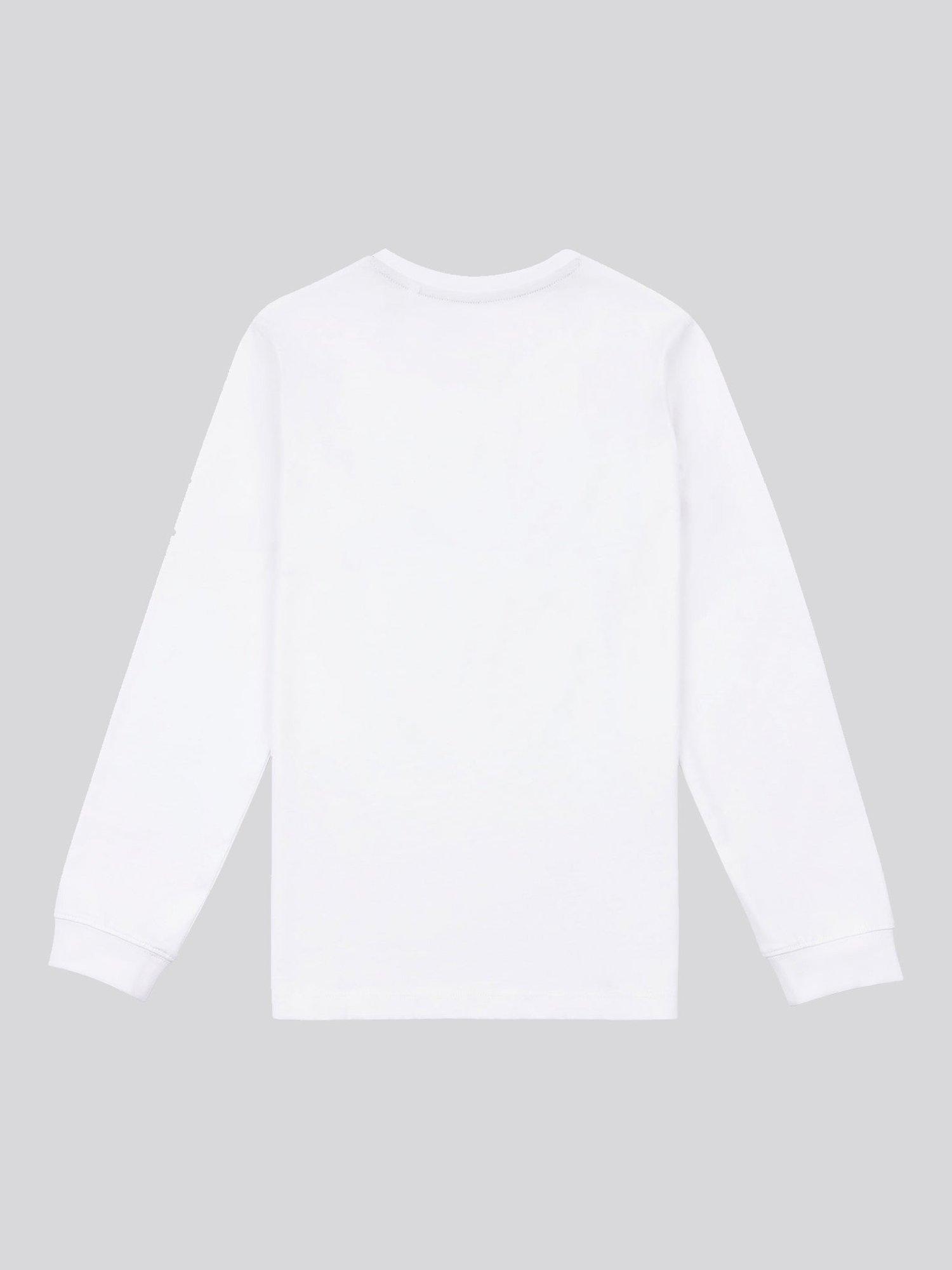 Product image 7 of 8, which shows Lee Kids' Wobbly Logo Long Sleeve T-Shirt, Bright White, 7-8 years