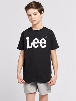 Lee Kids' Wobbly Logo T-Shirt, Black