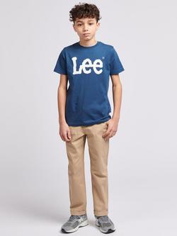 Lee Kids' Wobbly Logo T-Shirt - view 2, Dark Denim