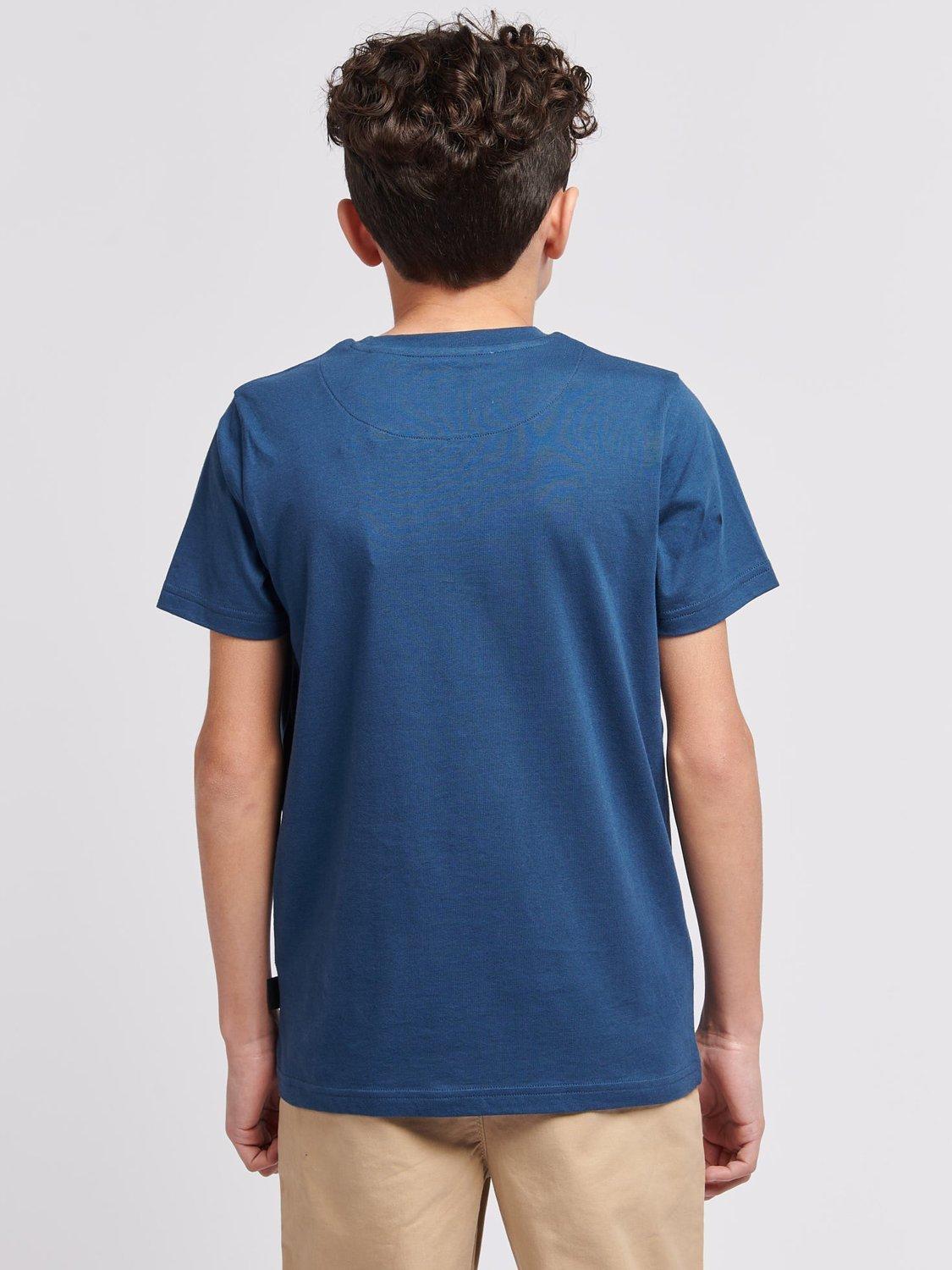 Product image 3 of 8, which shows Lee Kids' Wobbly Logo T-Shirt, Dark Denim, 7-8 years