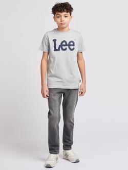 Lee Kids' Wobbly Logo T-Shirt - view 2, Vintage Grey Heather
