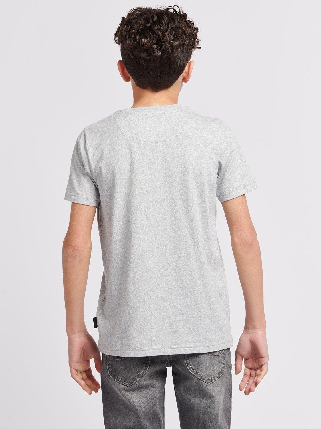 Product image 3 of 5, which shows Lee Kids' Wobbly Logo T-Shirt, Vintage Grey Heather, 7-8 years