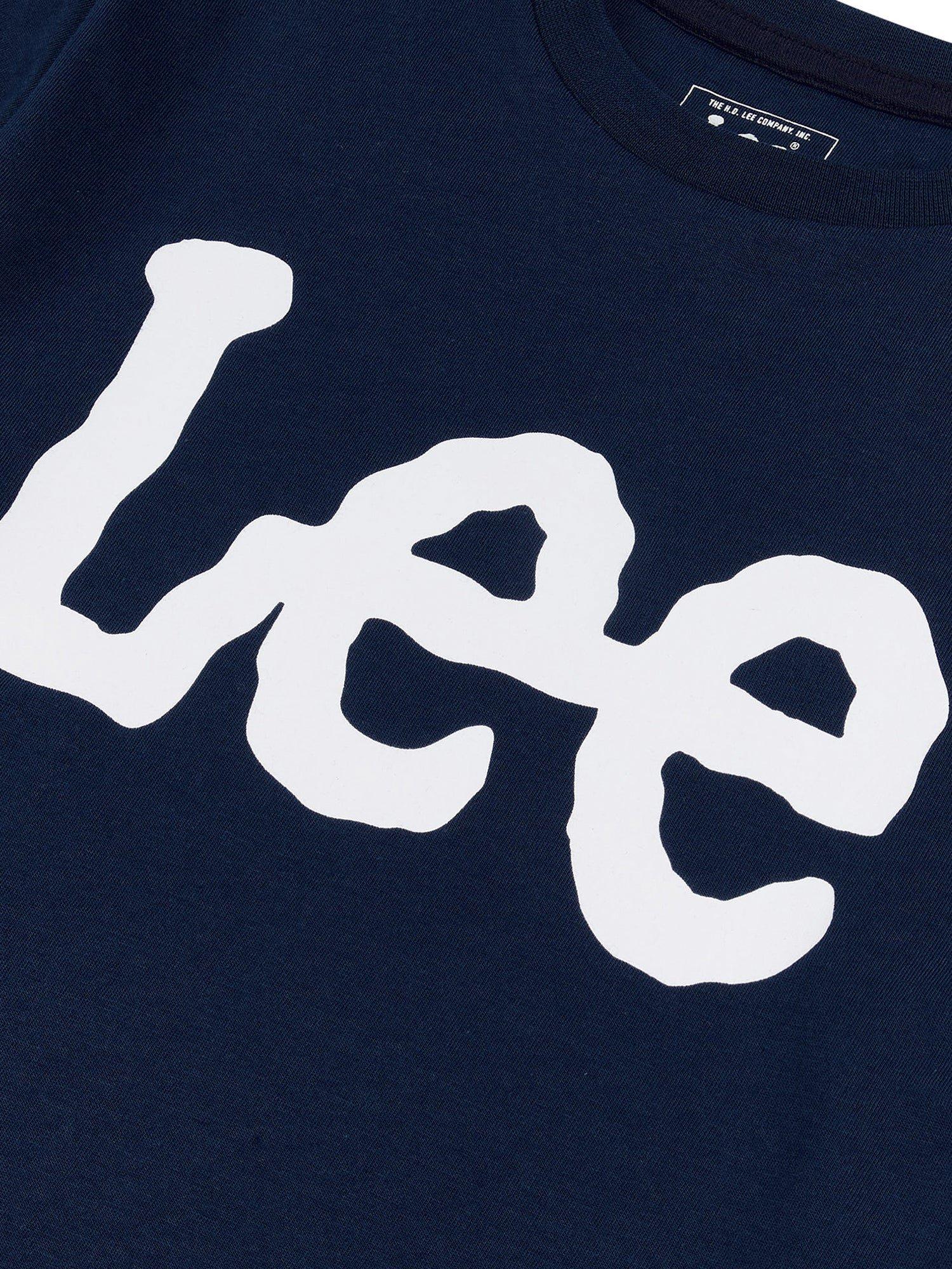 Product image 9 of 9, which shows Lee Kids' Wobbly Logo T-Shirt, Navy Blazer, 7-8 years