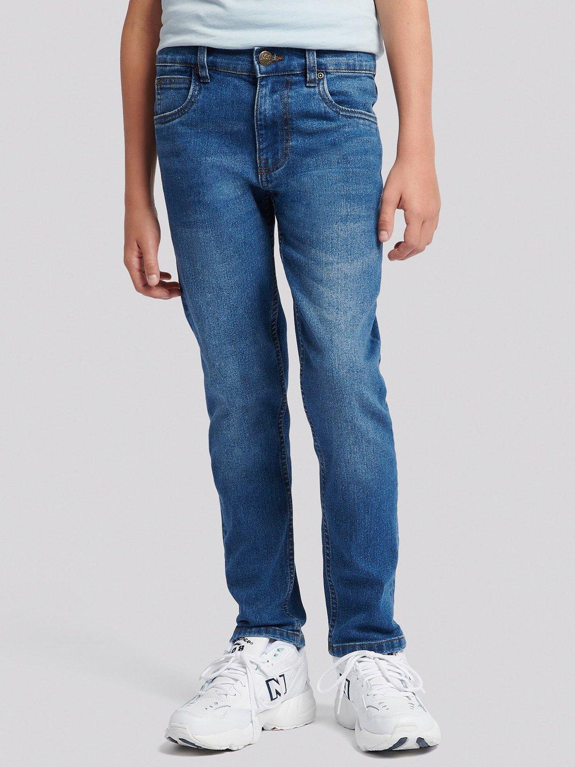 Product image 1 of 8, which shows Lee Kids' Luke Slim Fit Jeans, Wranch Wash, 7-8 years