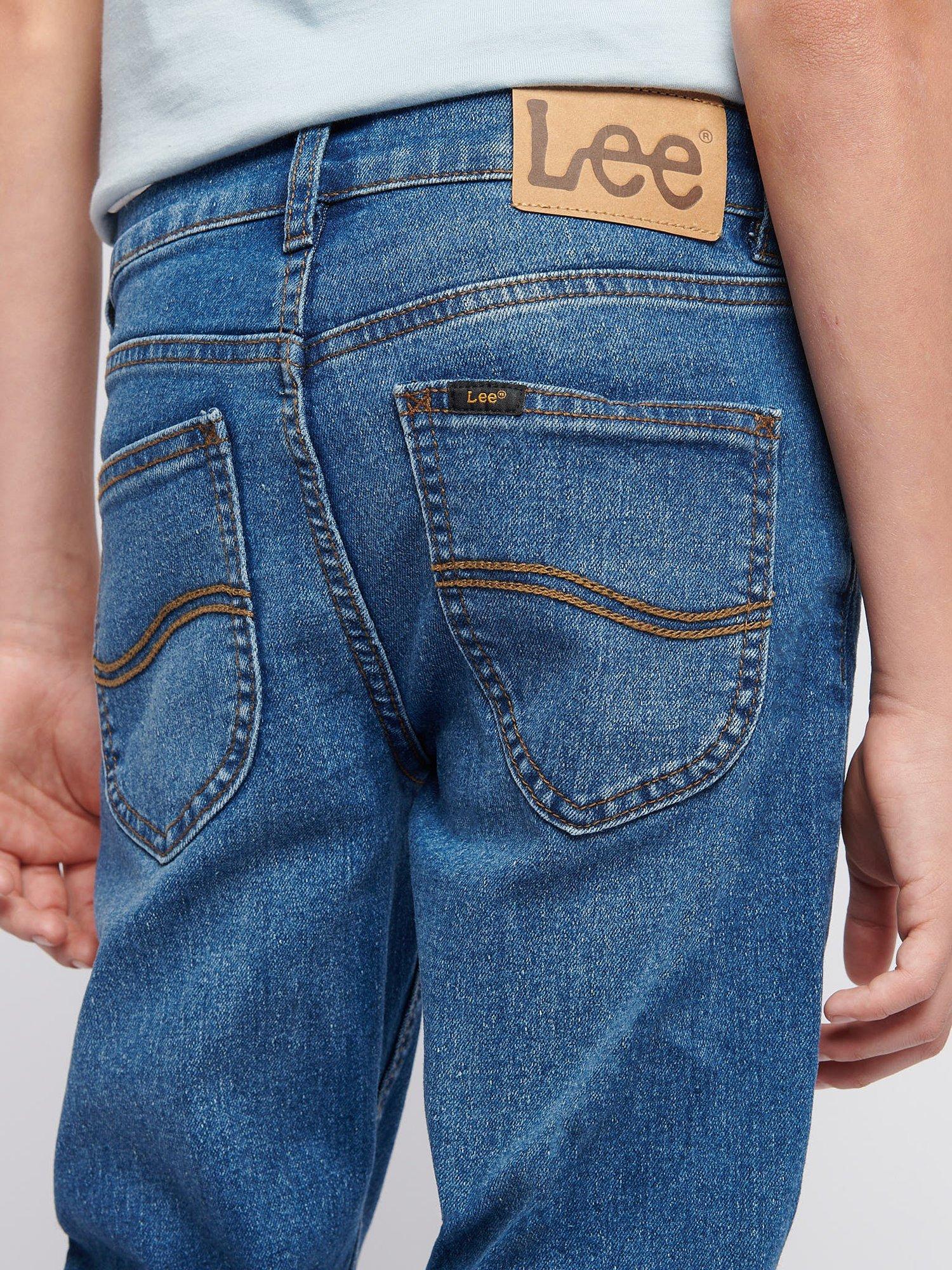 Product image 4 of 8, which shows Lee Kids' Luke Slim Fit Jeans, Wranch Wash, 7-8 years