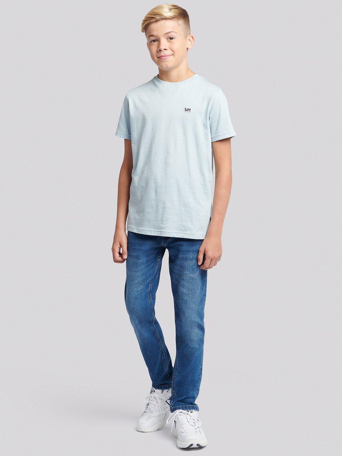 Product image 5 of 8, which shows Lee Kids' Luke Slim Fit Jeans, Wranch Wash, 7-8 years