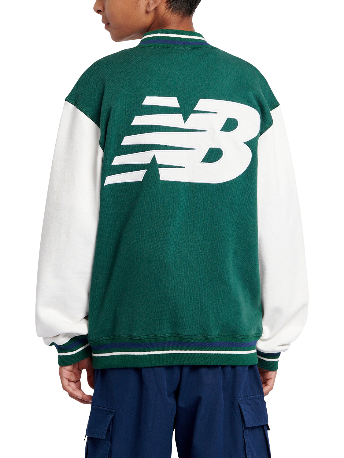 Product image 3 of 11, which shows New Balance Kids' Baseball Jacket, Nightwatch Green, 7-8 years