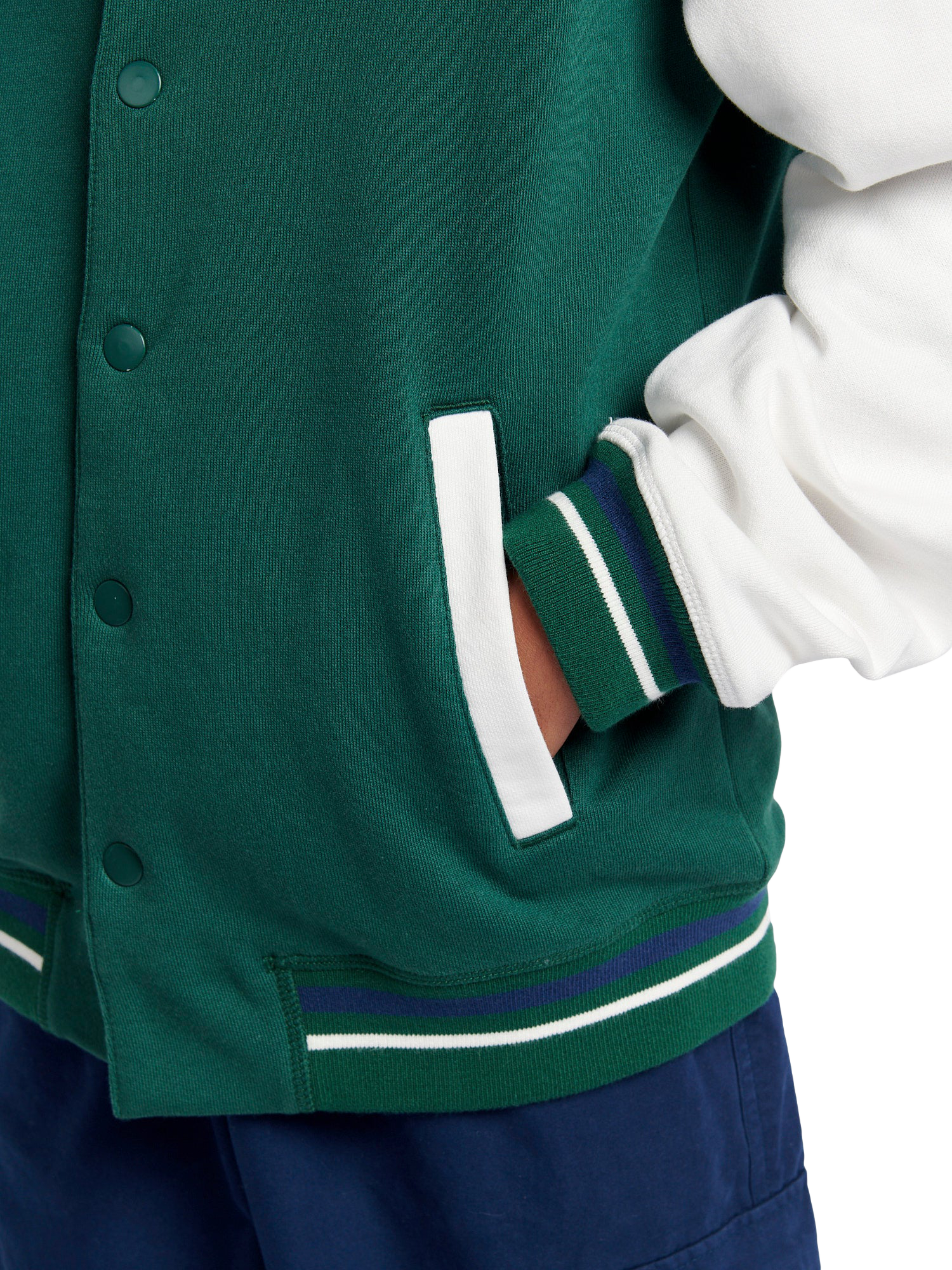 Product image 6 of 11, which shows New Balance Kids' Baseball Jacket, Nightwatch Green, 7-8 years