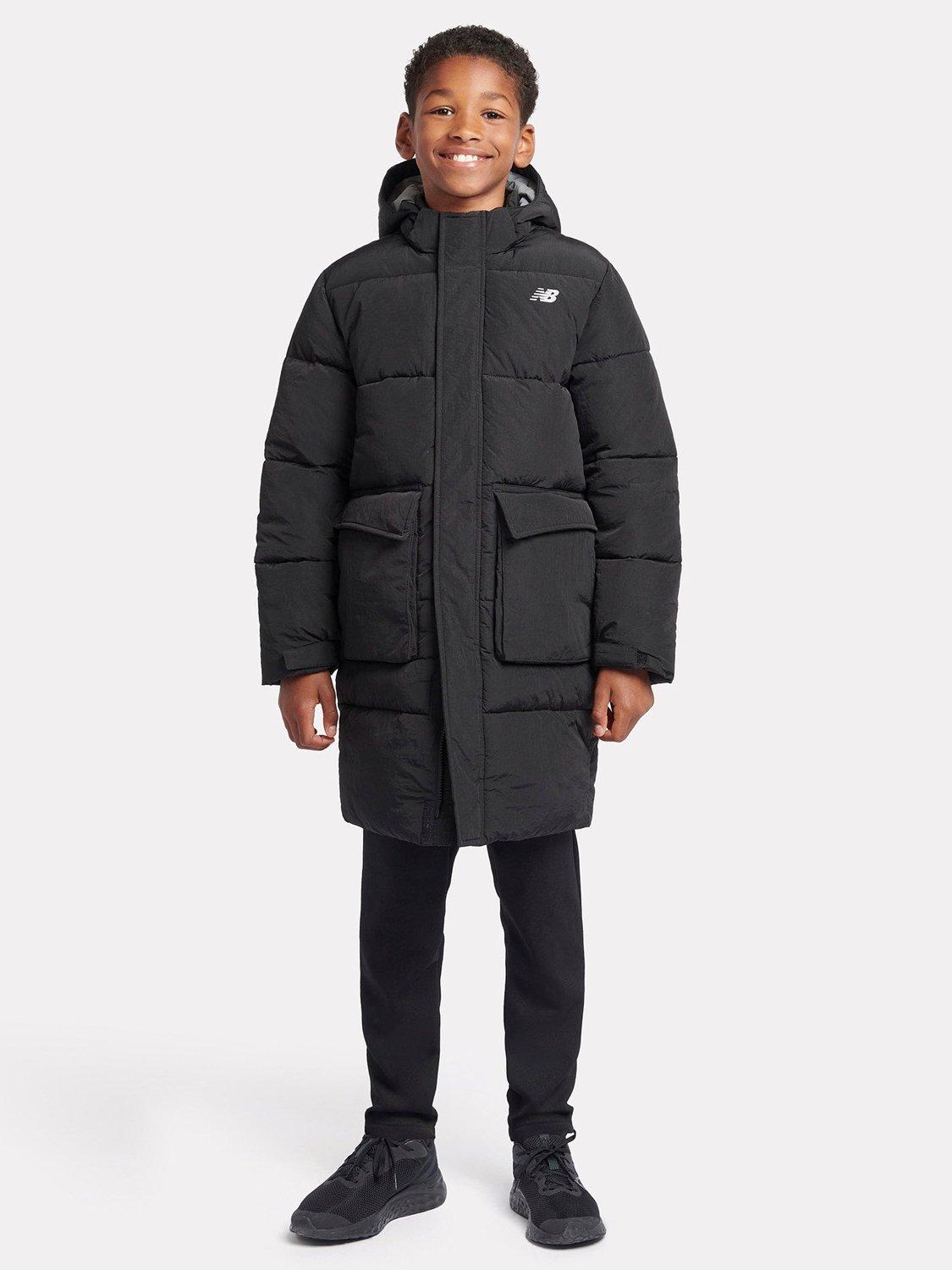 Product image 9 of 11, which shows New Balance Kids' Longline Puffer Coat, Nb Caviar, 7-8 years