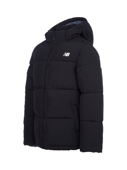 New Balance Kids' Hooded Puffer Coat - view 2, Nb Caviar
