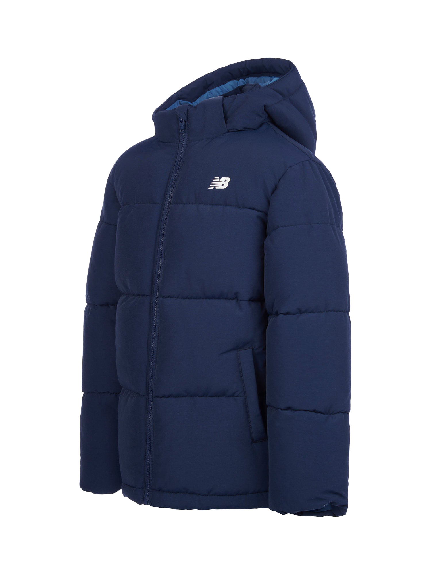 Product image 8 of 11, which shows New Balance Kids' Hooded Puffer Coat, Nb Navy, 7-8 years