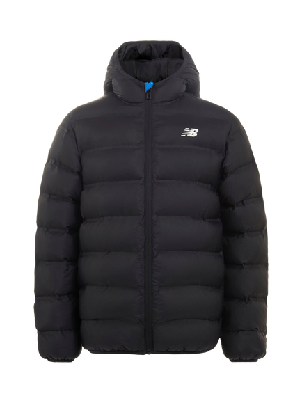 New Balance Kids' Hooded Quilted Jacket, Nb Caviar