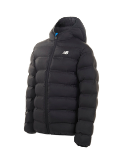 New Balance Kids' Hooded Quilted Jacket - view 2, Nb Caviar