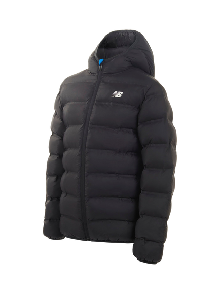 New Balance Kids' Hooded Quilted Jacket - view 2, Nb Caviar