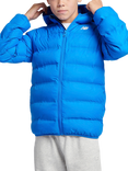 New Balance Kids' Hooded Quilted Jacket, Blue Oasis