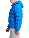 New Balance Kids' Hooded Quilted Jacket, Blue Oasis