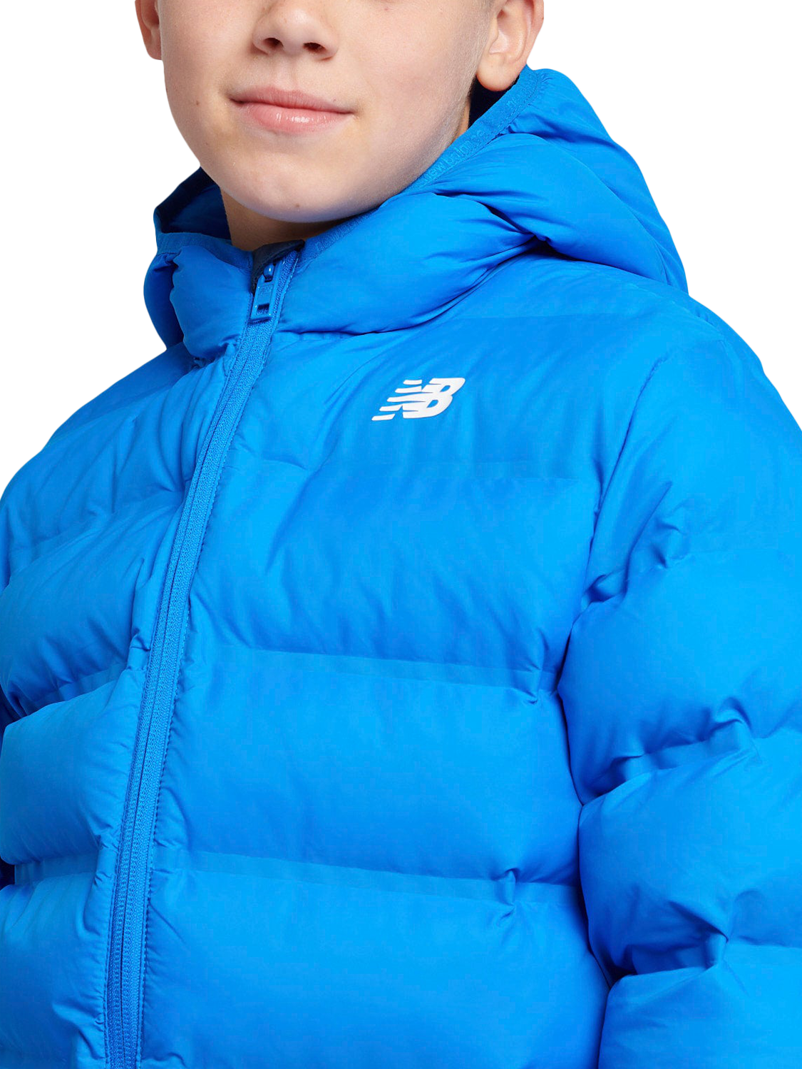 Product image 3 of 10, which shows New Balance Kids' Hooded Quilted Jacket, Blue Oasis, 3-4 years