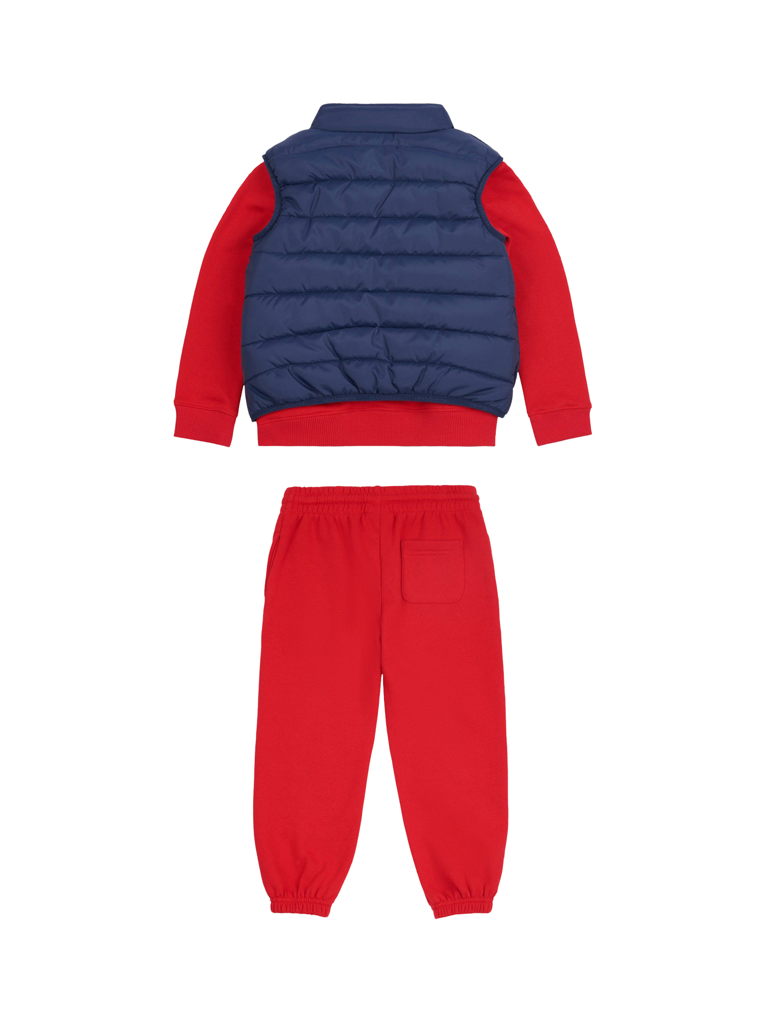 Product image 2 of 6, which shows New Balance Kids' Sweatshirt, Joggers & Gilet Set, Team Red, 12 months