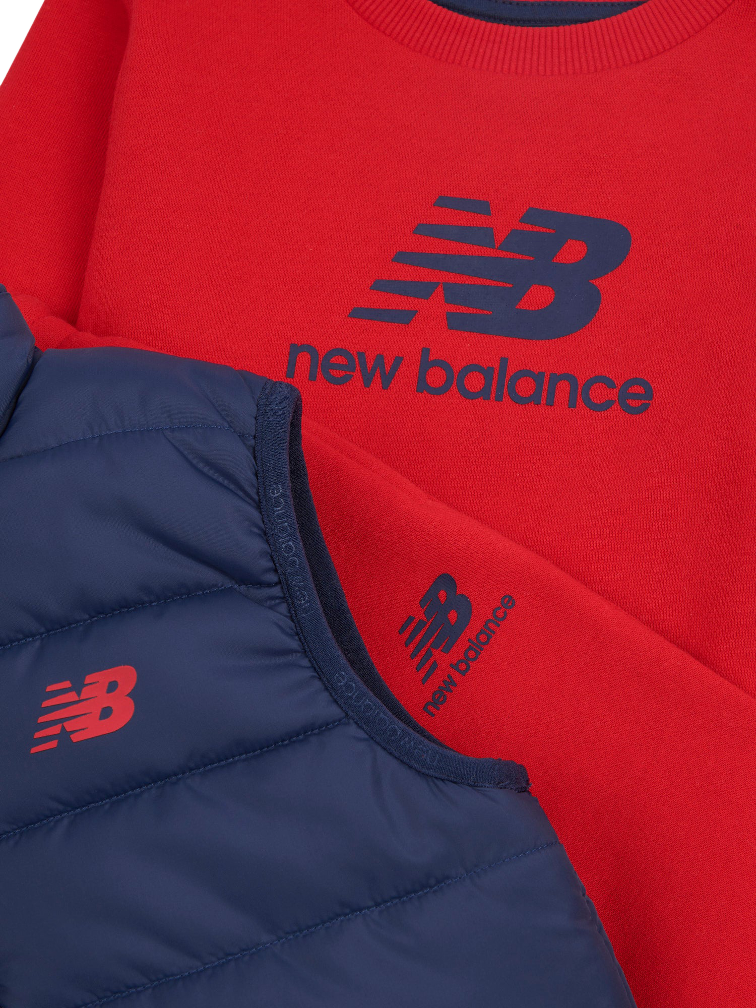 Product image 3 of 6, which shows New Balance Kids' Sweatshirt, Joggers & Gilet Set, Team Red, 12 months