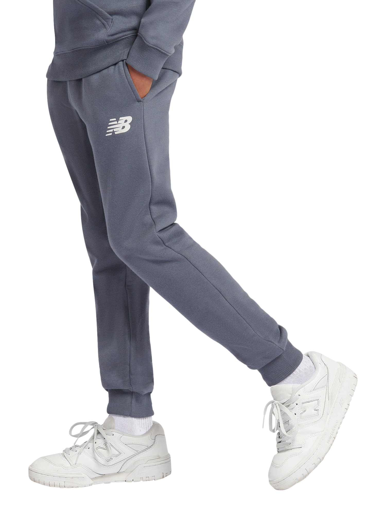 Product image 5 of 9, which shows New Balance Kids' Logo Hoodie & Joggers Set, Graphite, 3-4 years