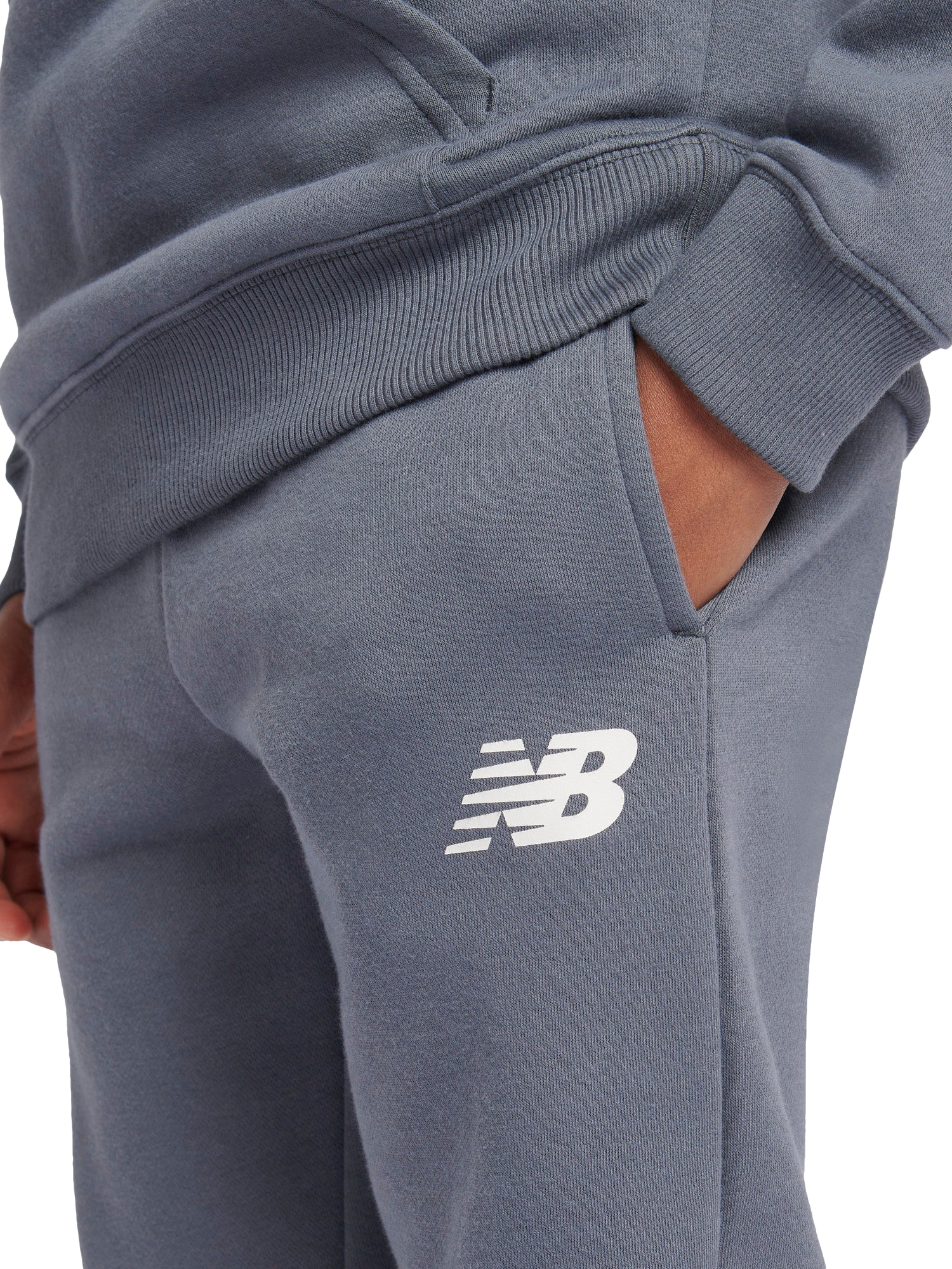 Product image 6 of 9, which shows New Balance Kids' Logo Hoodie & Joggers Set, Graphite, 3-4 years