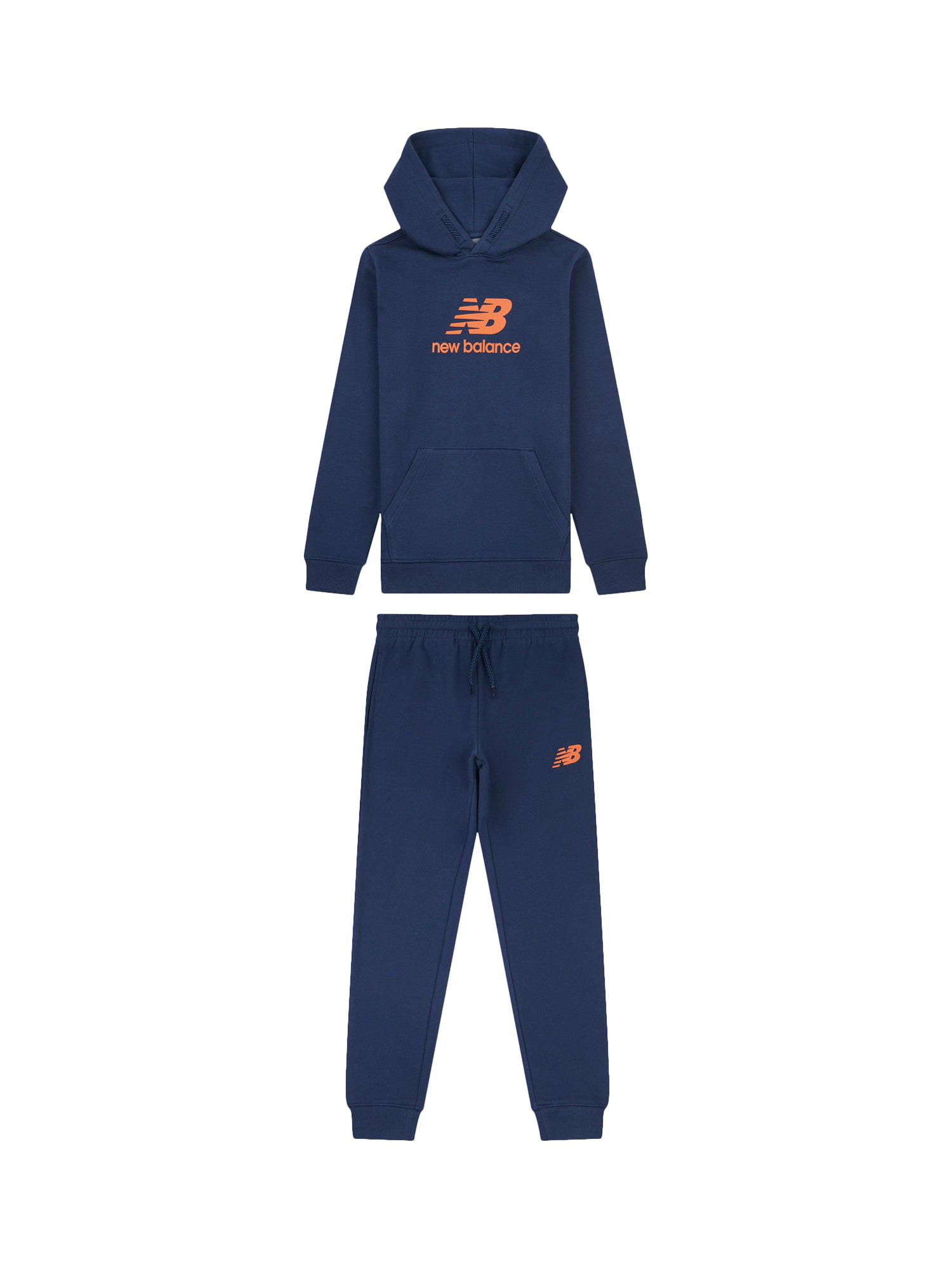 Product image 1 of 5, which shows New Balance Kids' Logo Hoodie & Joggers Set, Nb Navy, 3-4 years
