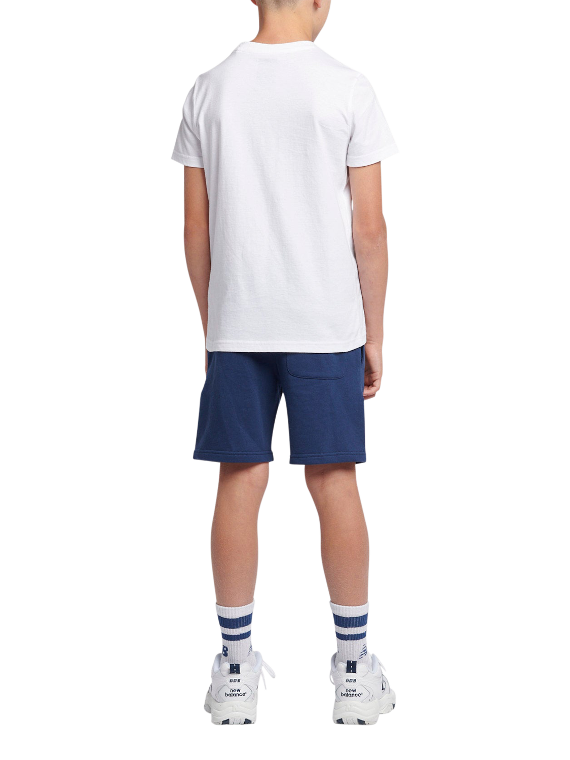 Product image 3 of 9, which shows New Balance Kids' Logo Tee & Shorts Set, Nb Bright White, 3-4 years