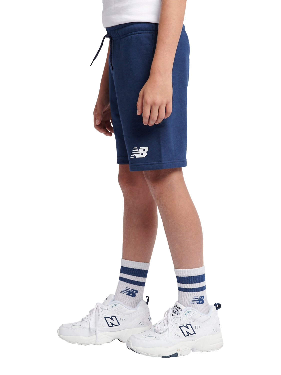 Product image 6 of 9, which shows New Balance Kids' Logo Tee & Shorts Set, Nb Bright White, 3-4 years