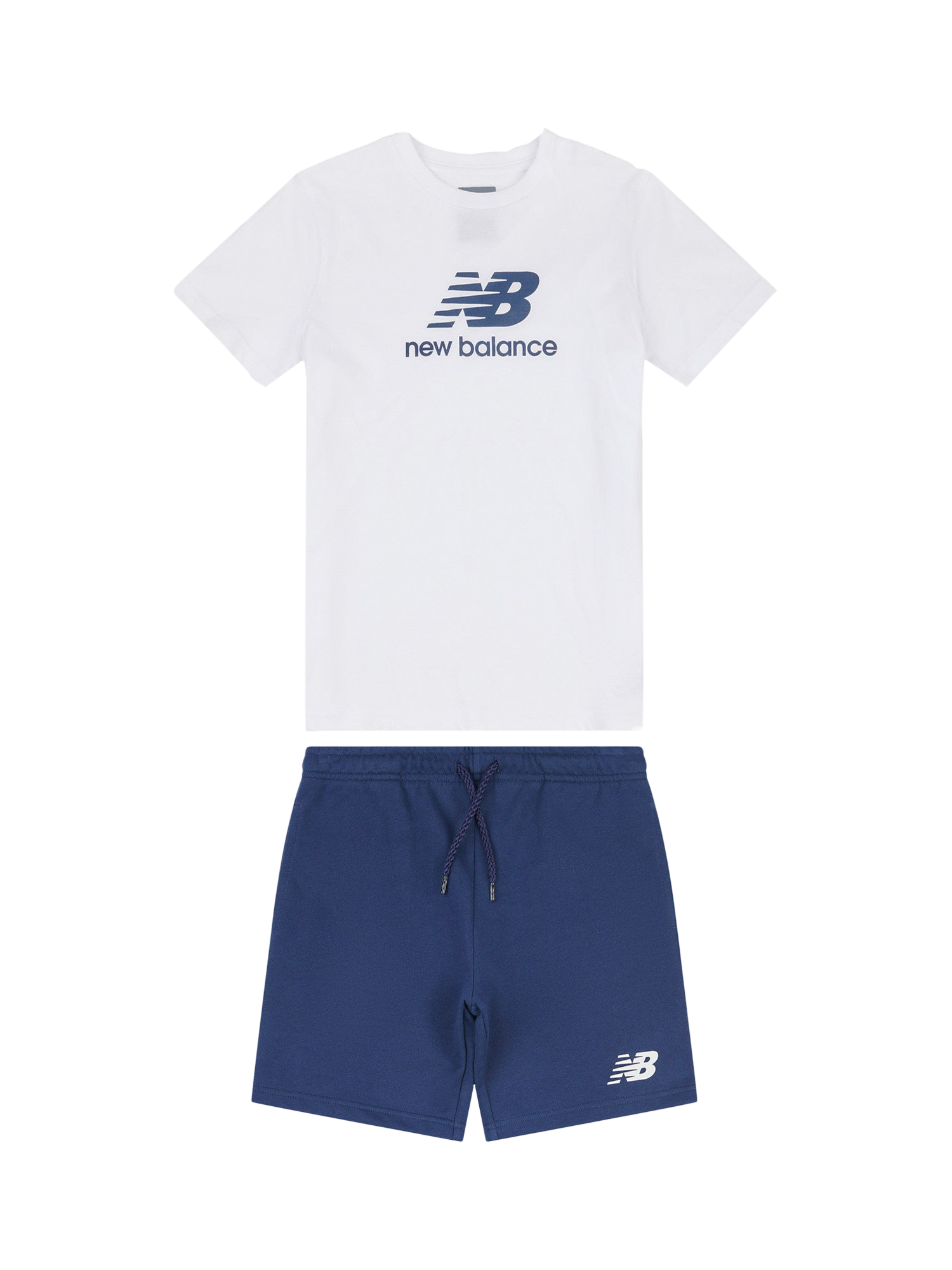 Product image 7 of 9, which shows New Balance Kids' Logo Tee & Shorts Set, Nb Bright White, 3-4 years