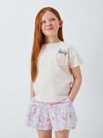 John Lewis Kids' Floral Pocket T-Shirt, White