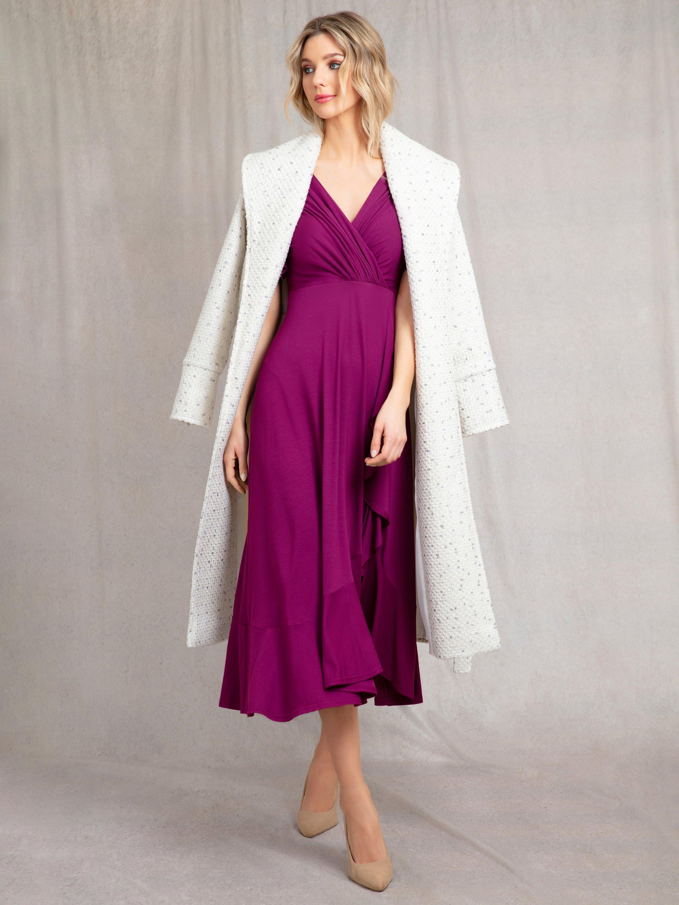 Product image 5 of 10, which shows Alie Street Sabrina Bouclé Coat, Ivory, 6