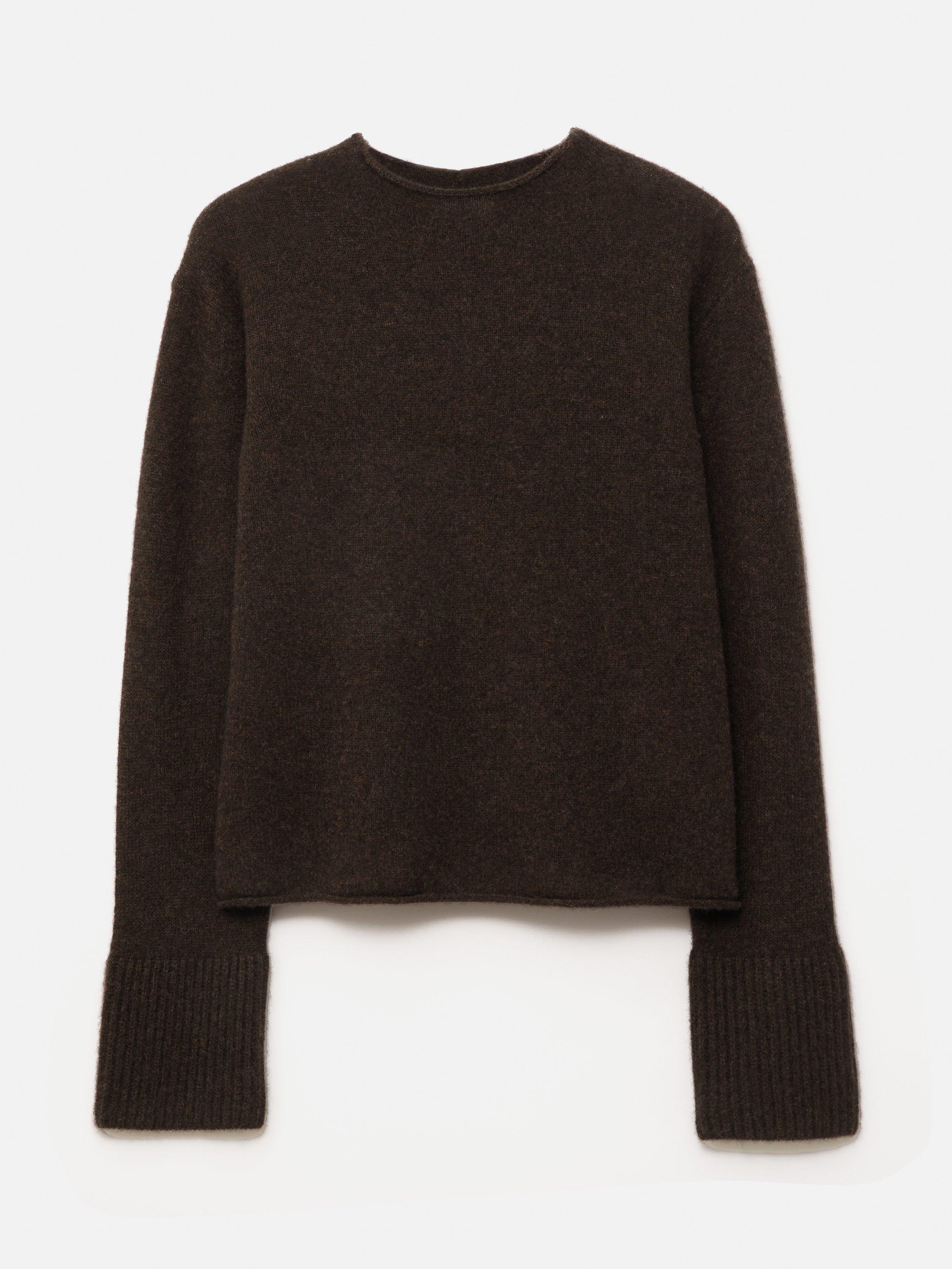 Product image 6 of 8, which shows Jigsaw Eldon Cloud Cashmere Jumper, Brown, XS