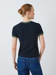 John Lewis Ribbed Contrast Trim Crew Neck T-Shirt