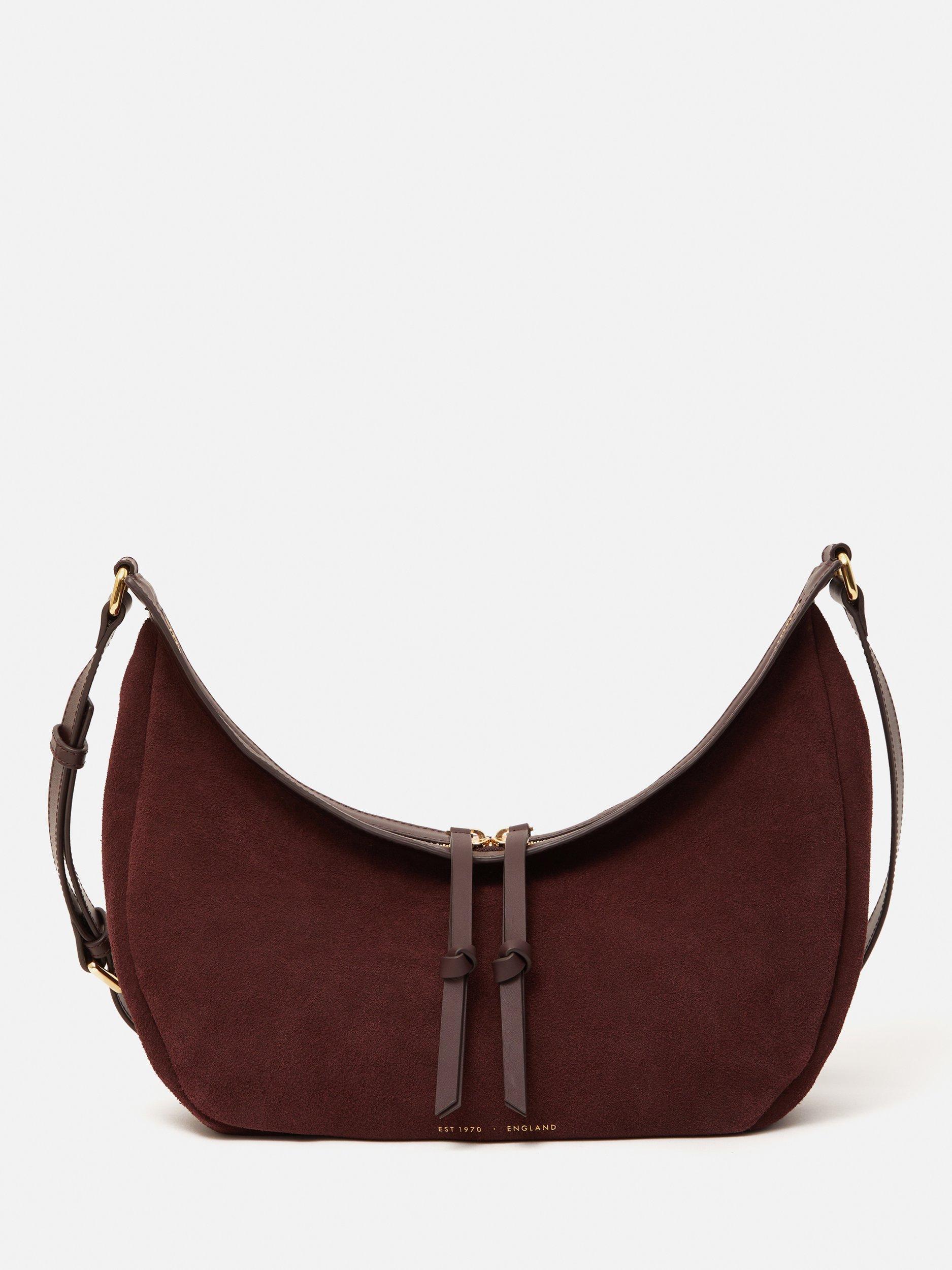 Jigsaw Melbury Suede Shoulder Bag Port