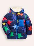 Mini Boden Kids' Reversible Cosy Jacket, Multi