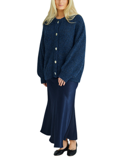 A-VIEW Patrisia Loose Knit Cardigan, Navy, Navy