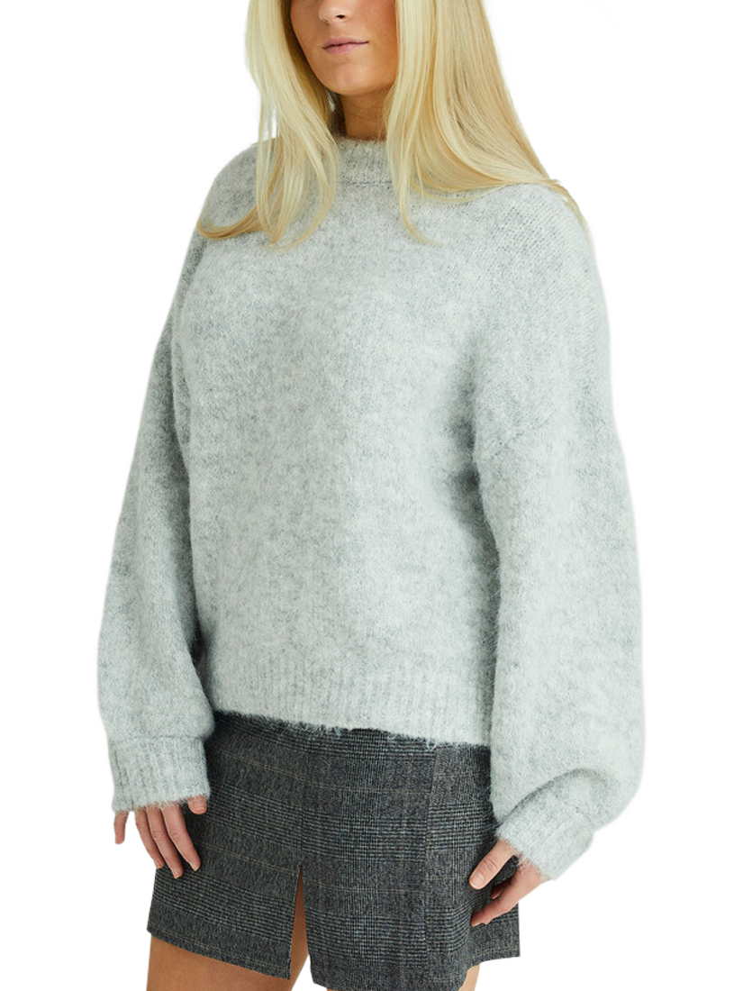 Product image 1 of 4, which shows A-VIEW Patrisia Oversized Jumper, Light Grey, XS