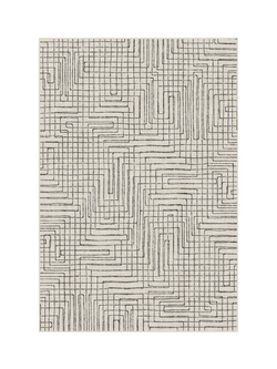 Ruggable Strimma Flatwoven Rug, Black/Cream, Black/Cream