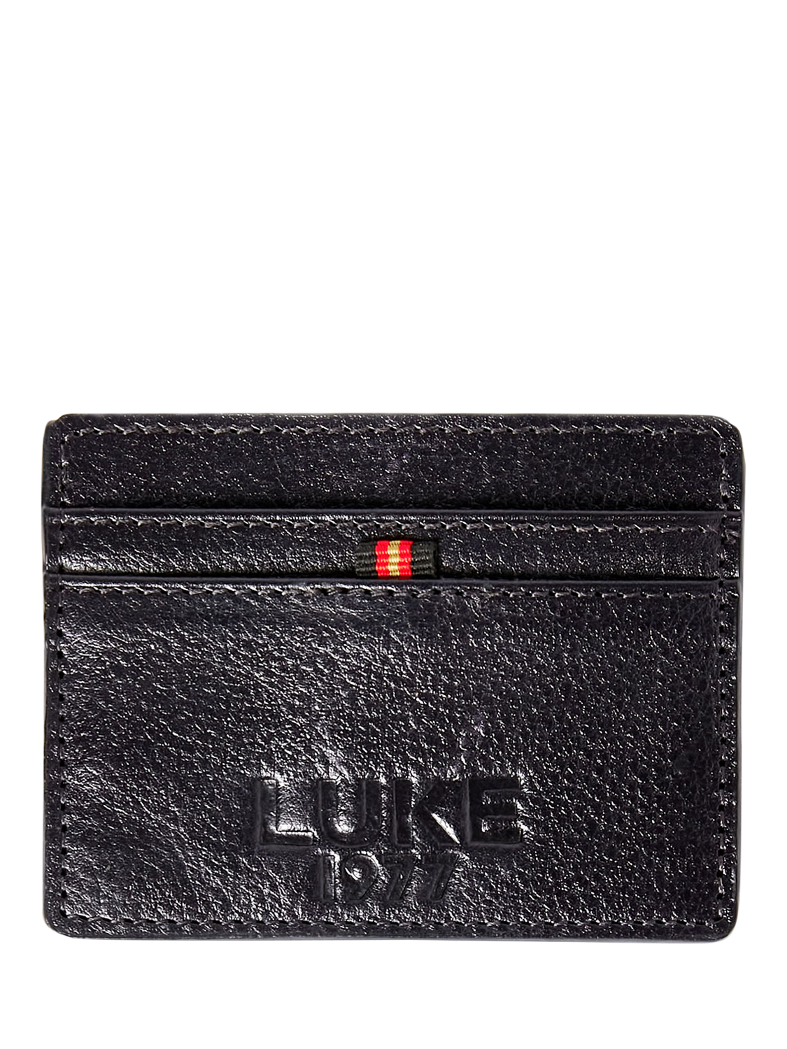 Product image 1 of 4, which shows LUKE 1977 Milled Card Holder, Black