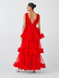 Lace & Beads Neddin Maxi Dress, Red