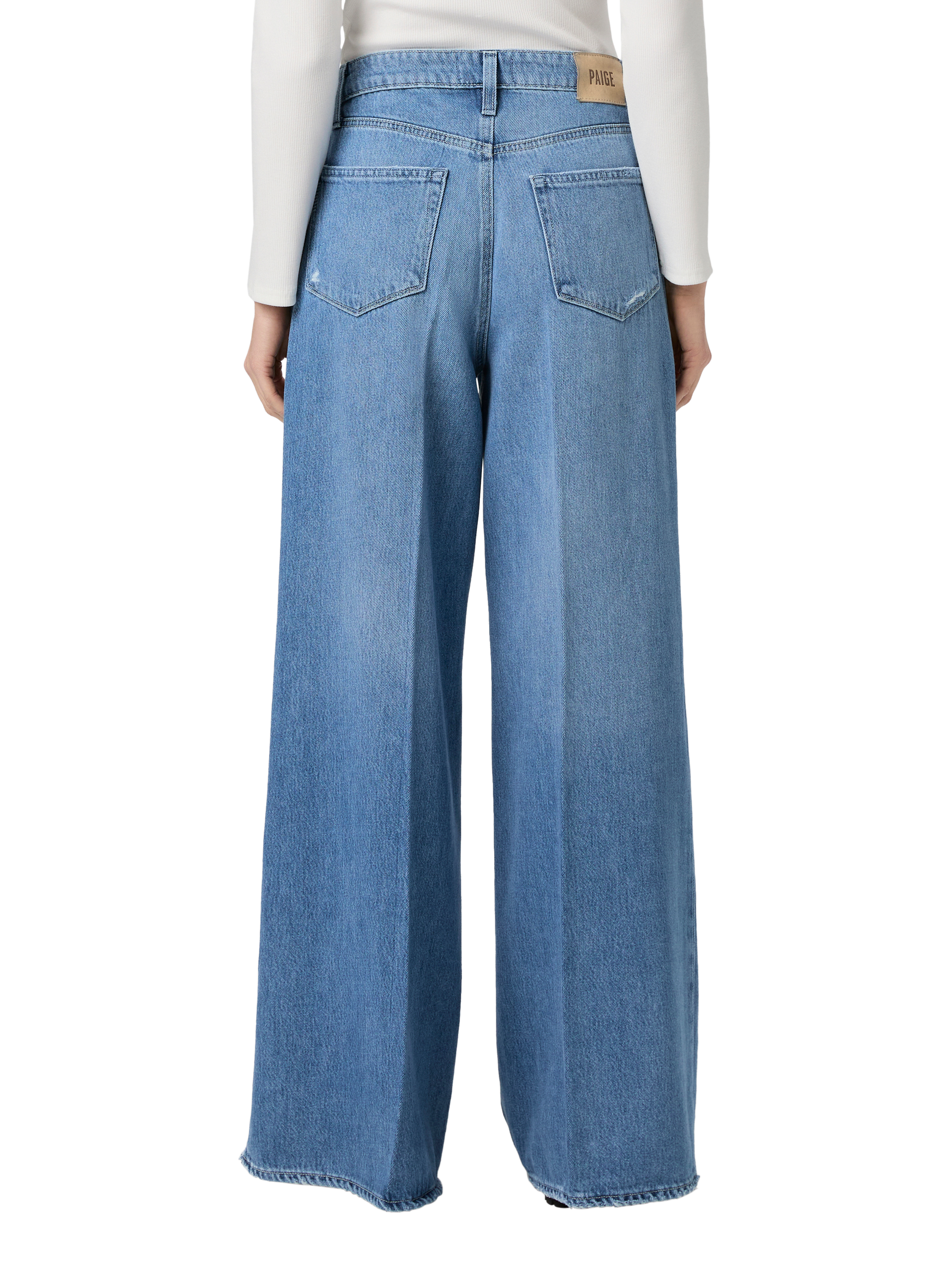 Product image 4 of 4, which shows PAIGE Portia High Rise Wide Leg Jeans, Rumors W/ Rock Hem, 24