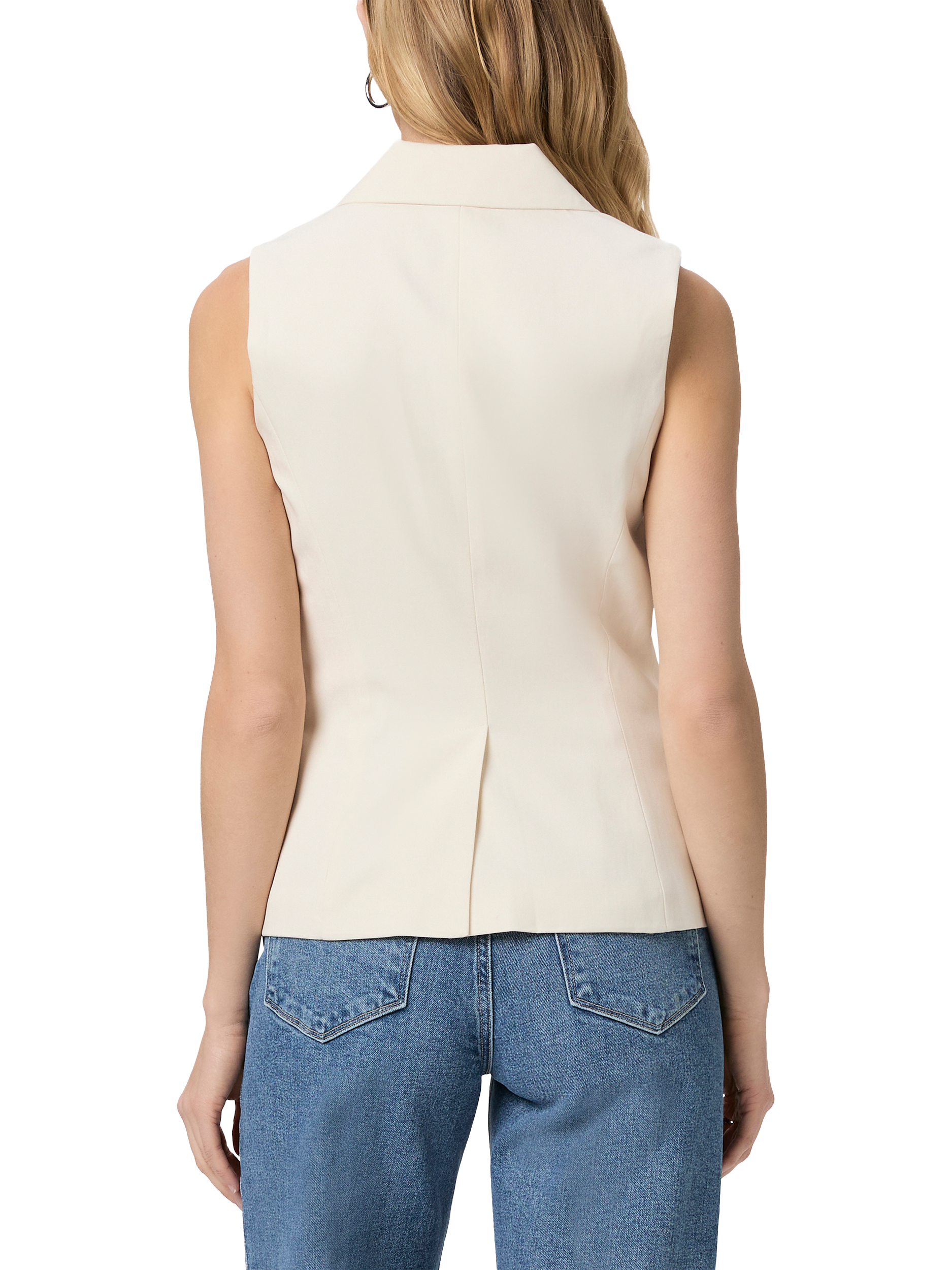 Product image 4 of 4, which shows PAIGE Palomina Tailored Waistcoat, Ivory, 6